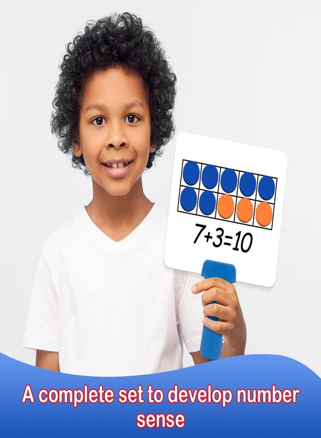 Kasfalci Magnetic Ten-Frame Set,Math Manipulative Games for Kids Toddlers,5 Dry Erase Paddles & 150 Math Counters,Addition & Subtraction Game,Counting Toys,Kindergarten Preschool Classroom Must Haves - Image 3